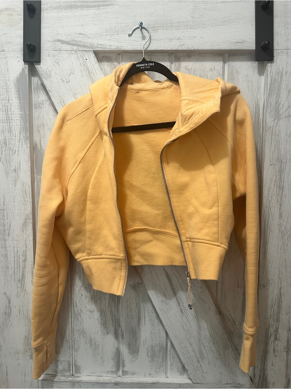 lululemon athletica Cropped Hooded Zip Jacket in Soft Yellow